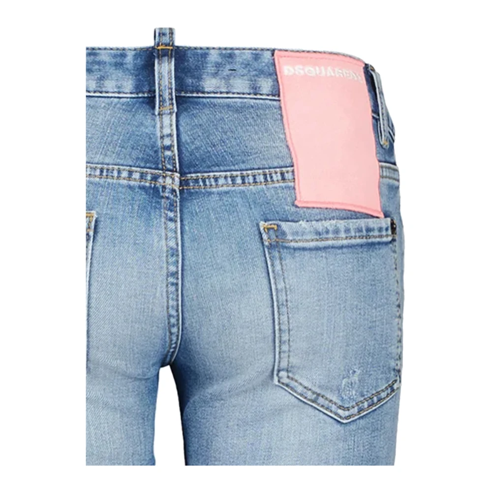Dsquared2 Damesjeans met knoopsluiting en zakken Blue Dames