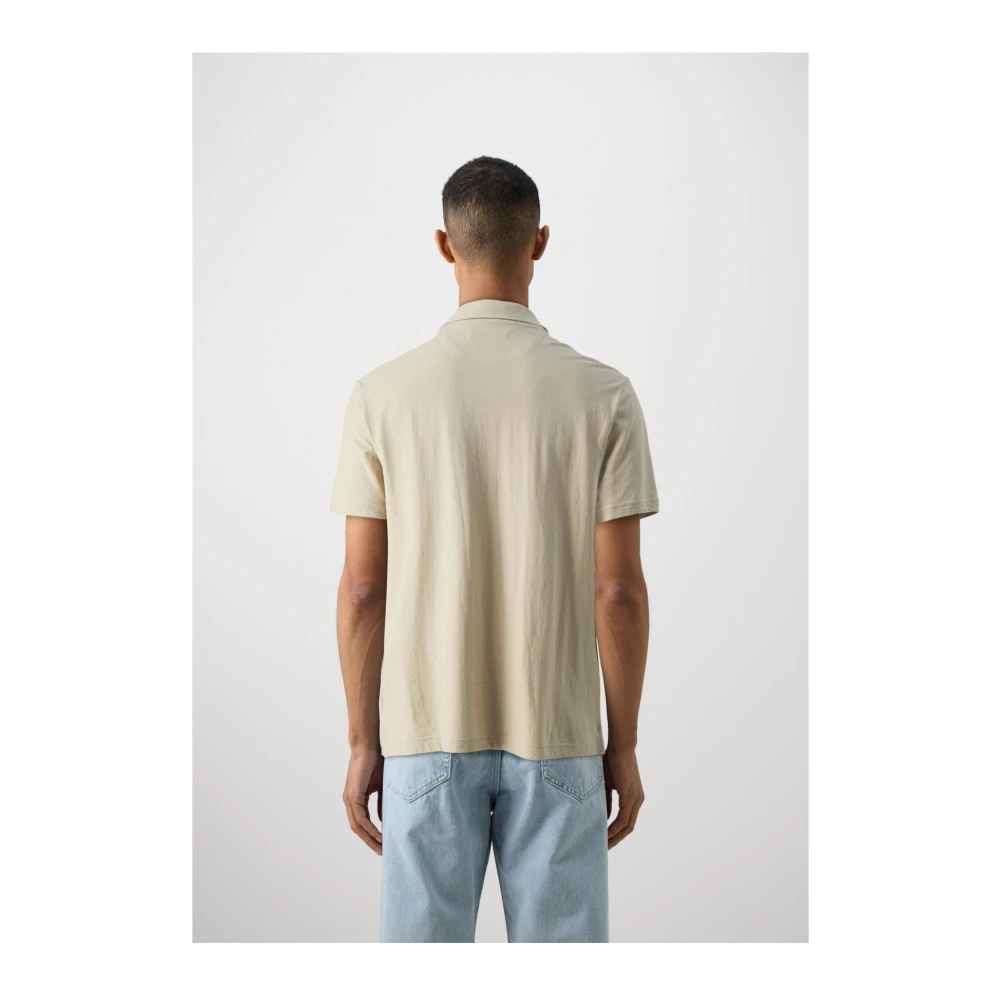 Guess Lichtgewicht katoenen polo Beige rechte pasvorm Beige Heren