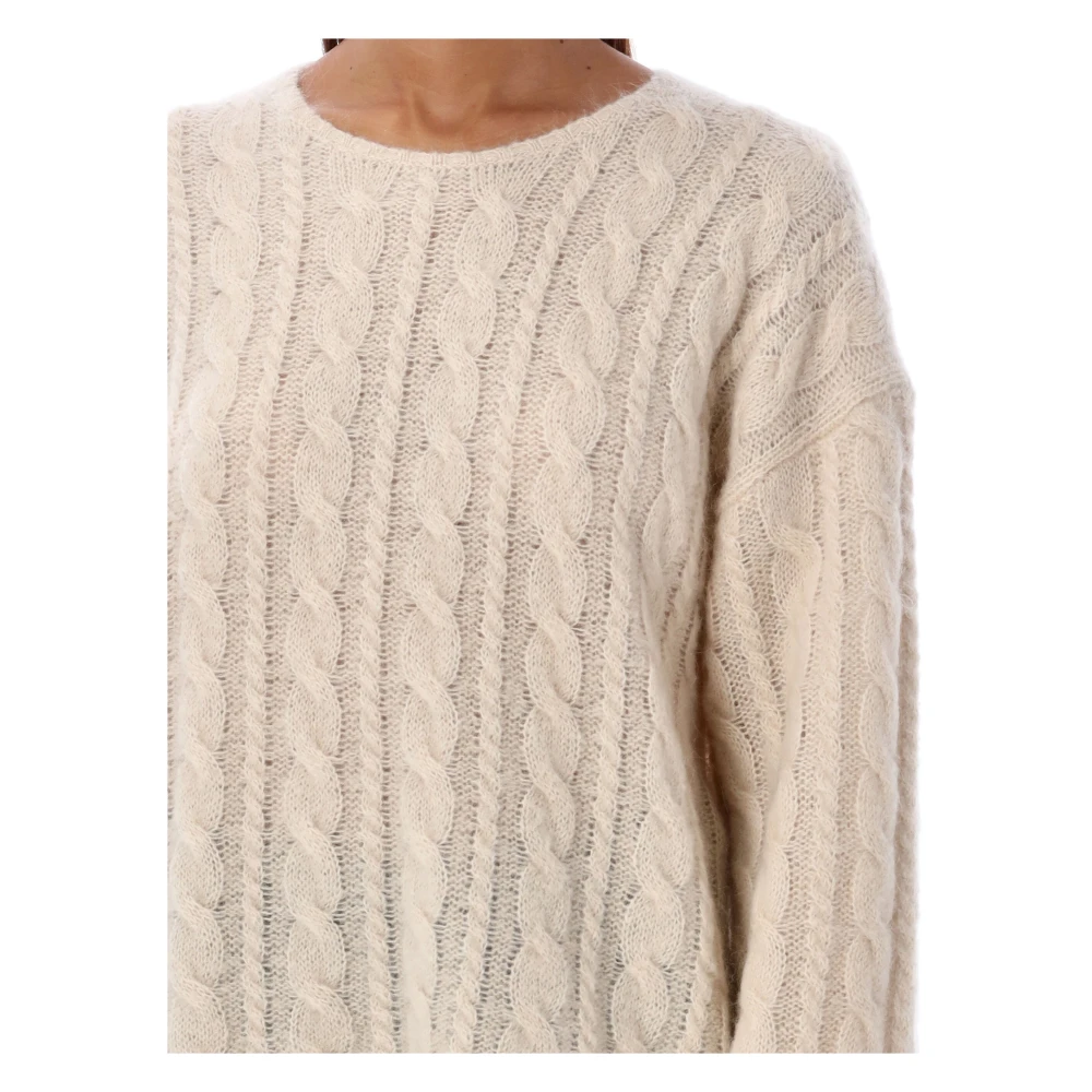 By Malene Birger Gezellige Cable Knit Sweater Cierra By Herenne Birger Beige Dames