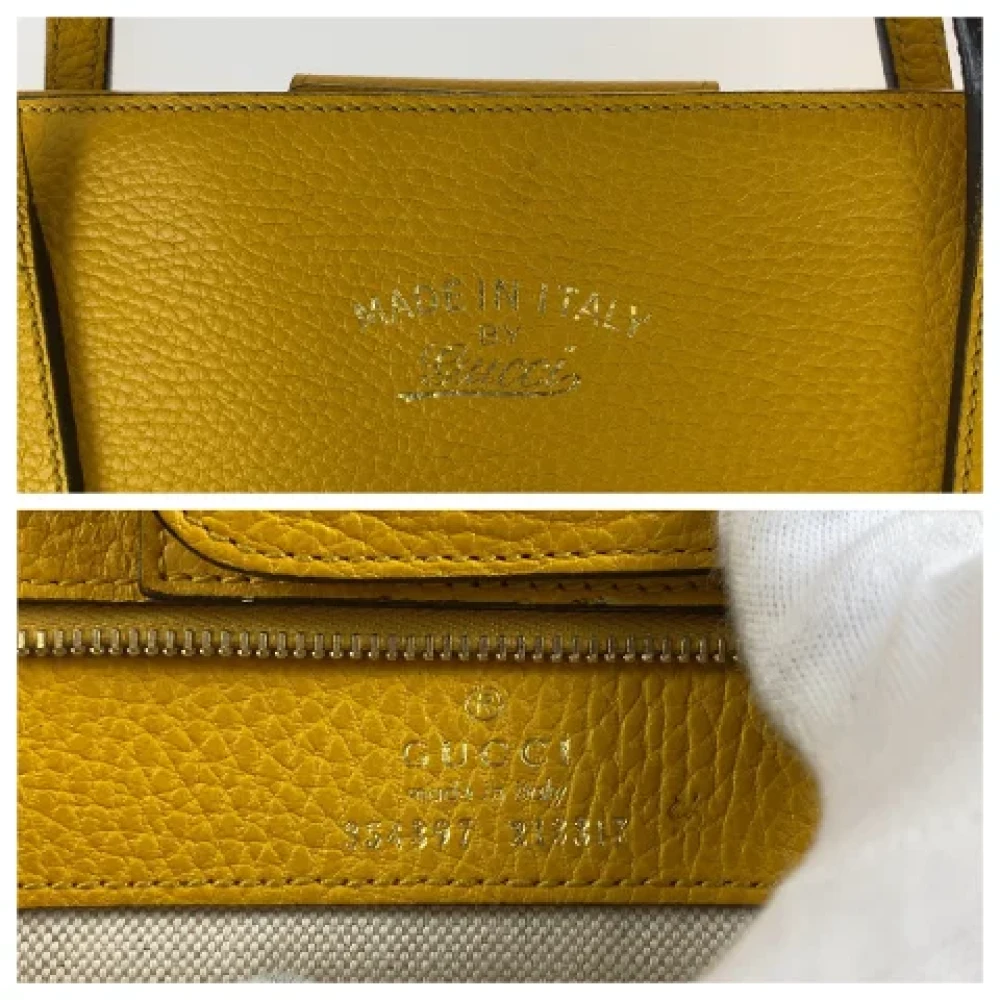 Gucci Vintage Pre-owned Leather gucci-bags Yellow Dames
