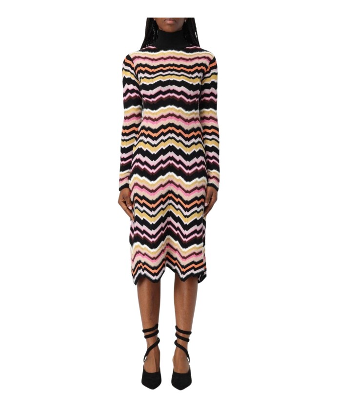 robe-tricot-zigzag-coloree