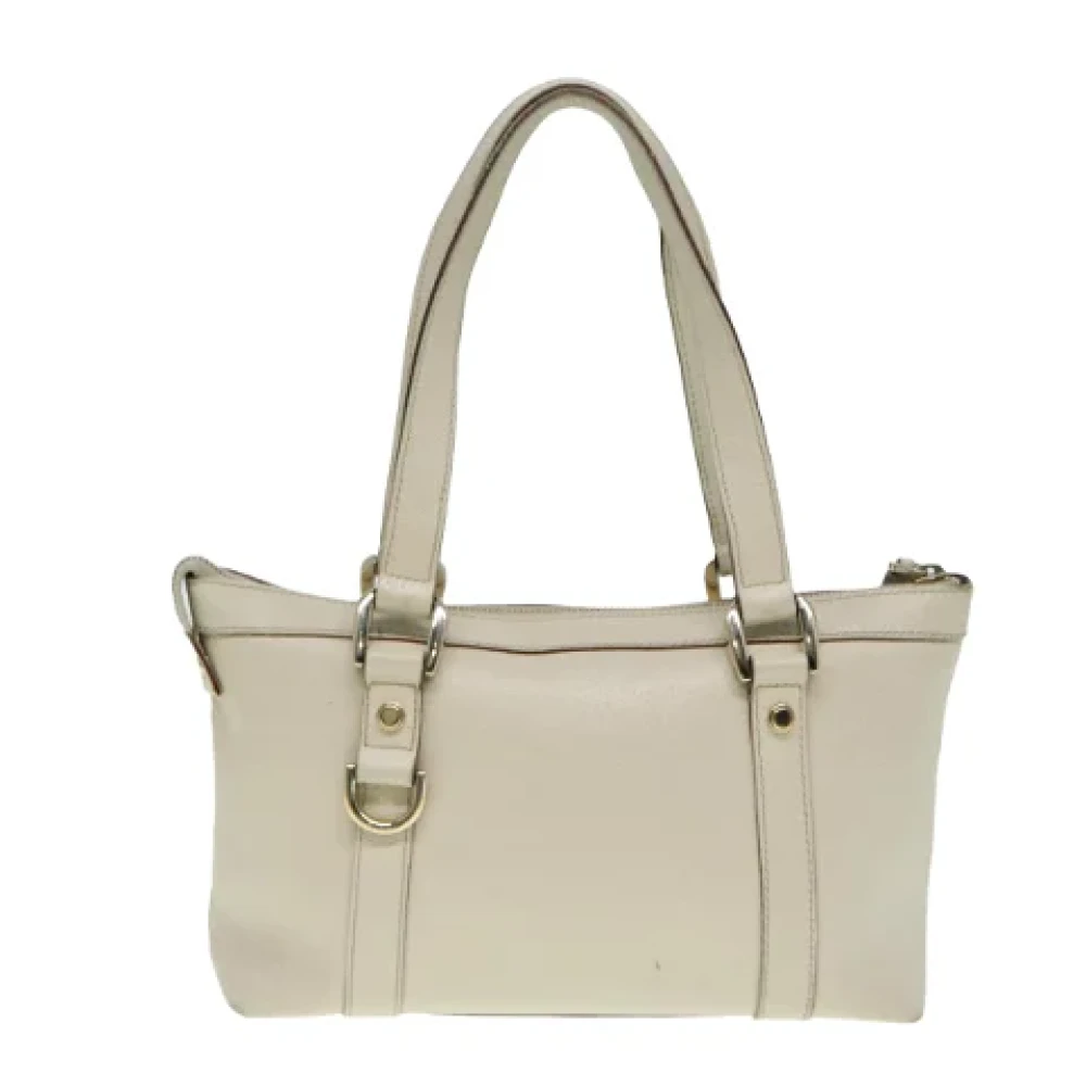 Gucci Vintage Pre-owned Leather handbags Beige Dames