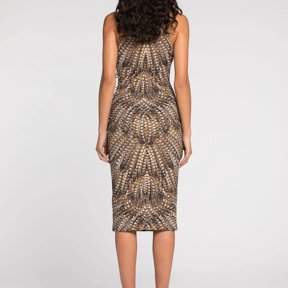 Roberto Cavalli Elegante Zwarte Jurk voor Vrouwen Brown Dames