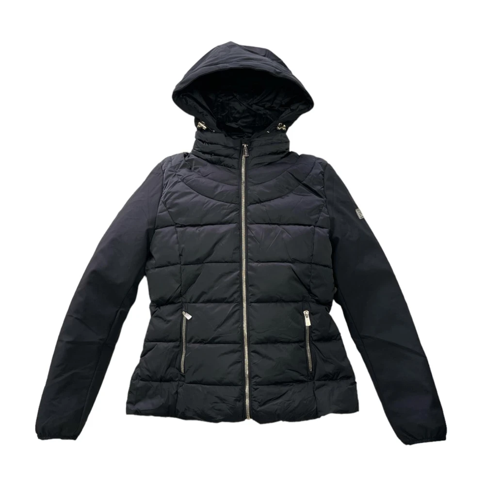 YES ZEE Gewatteerde Zwarte Jas met Afneembaar Vest Black Dames