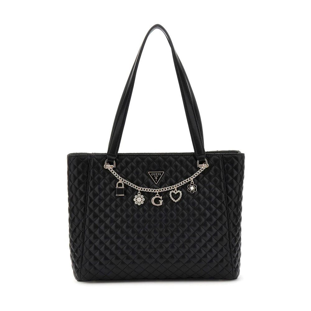 Guess Women's Black Shopping Bags, One Size, Everlee Noel Tote
