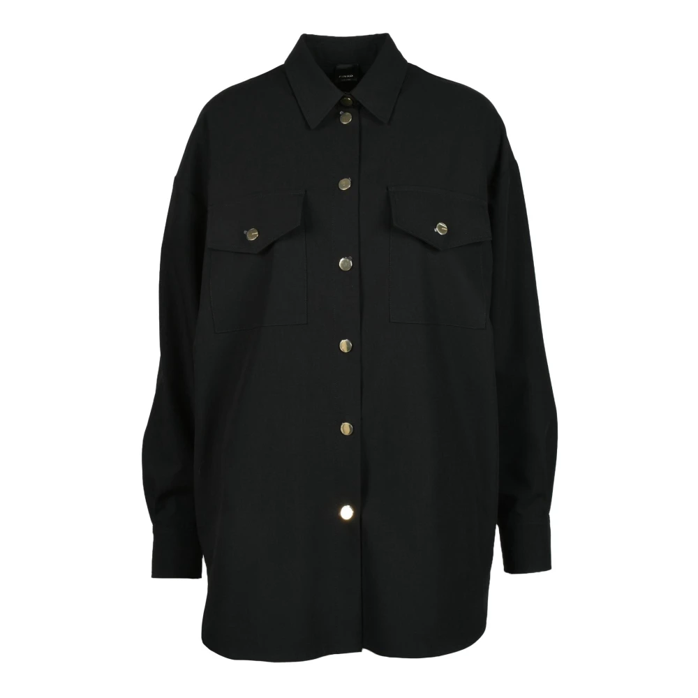 Pinko Elegante Shirt met Stretchstof Black Dames
