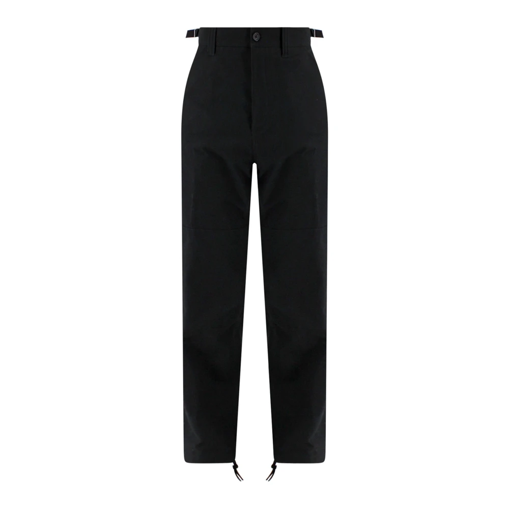 Alexander Mcqueen Men's Black Straight Trousers, L, Cotton Trousers