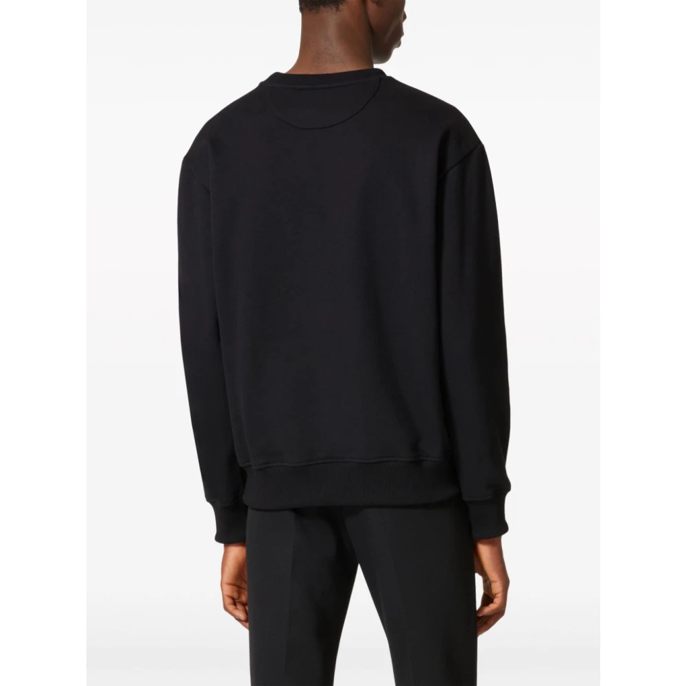 Valentino Zwarte Logo-Print Trui Black Heren