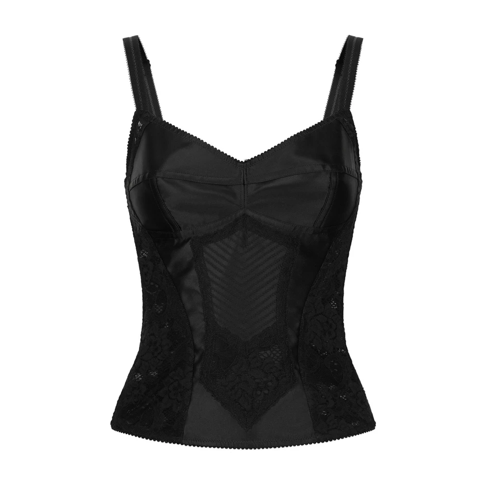 Dolce & Gabbana Stijlvolle TOP voor Trendy Look Black Dames