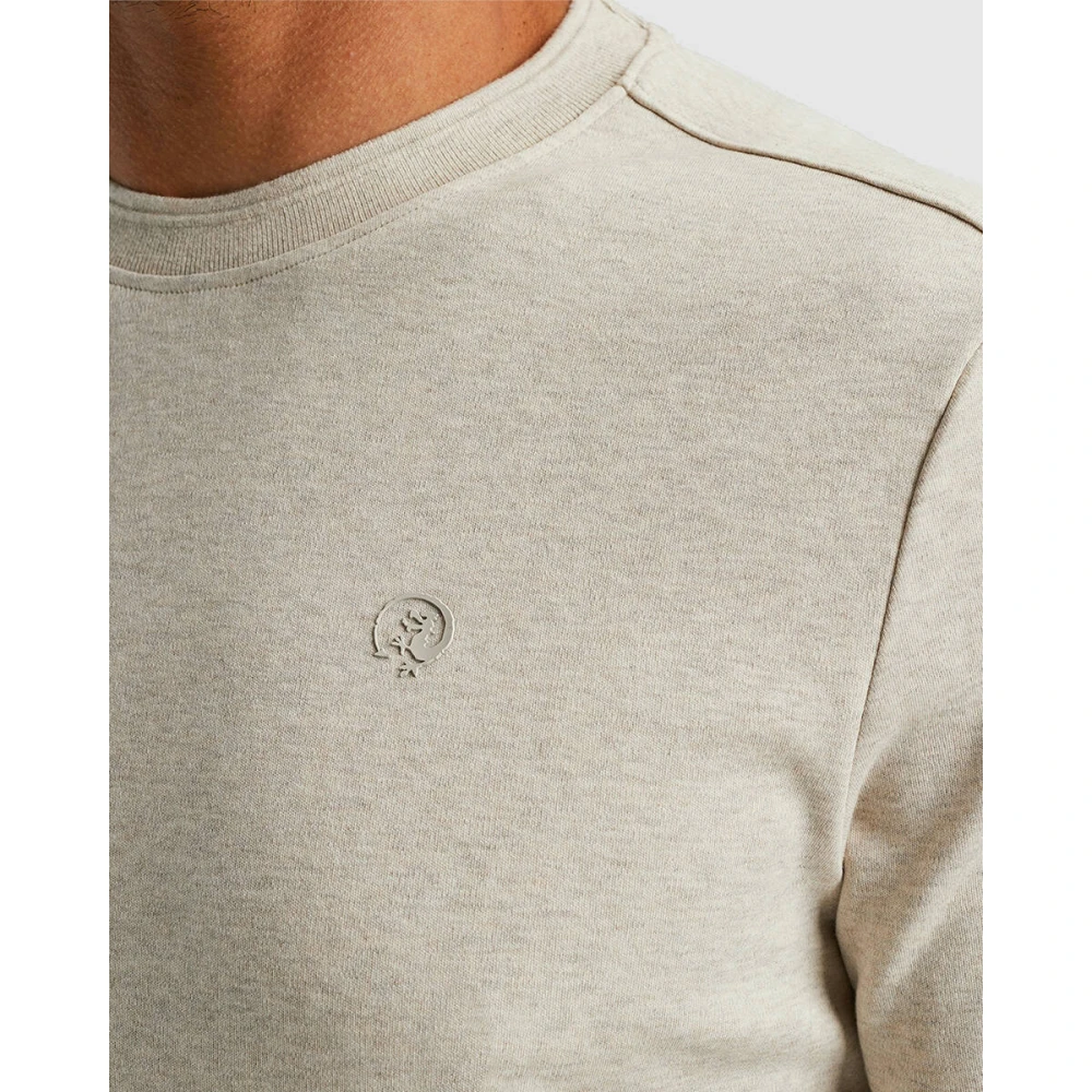 Cast Iron Korte mouw T-shirt met norHeren pasvorm Beige Heren