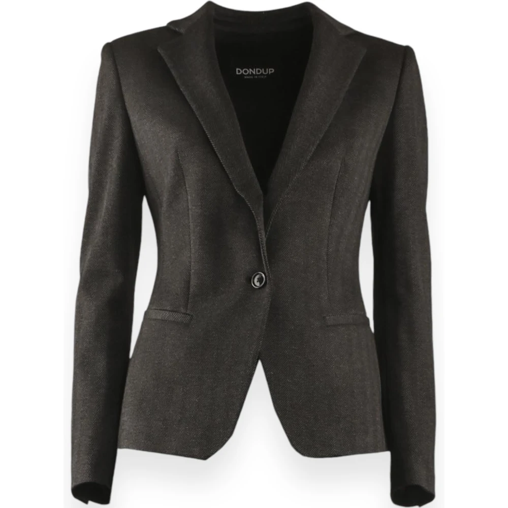 Dondup Blazer Jas voor Stijlvolle Outfits Gray Dames