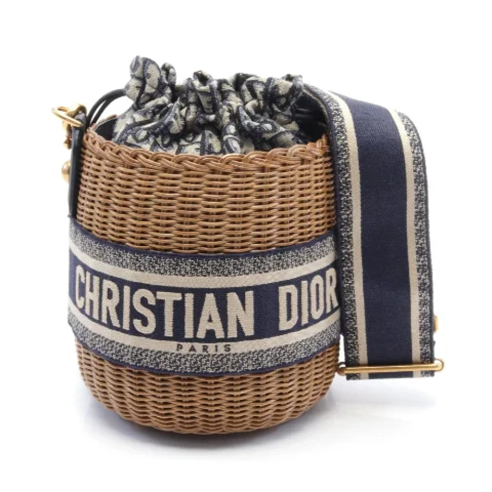 Dior Vintage Pre-owned Canvas crossbody-bags Brown Dames