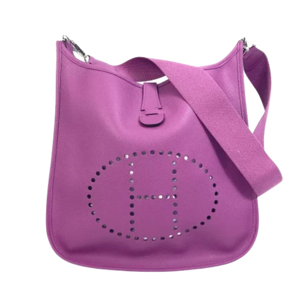 Hermès Vintage Pre-owned Leather shoulder-bags Purple Dames