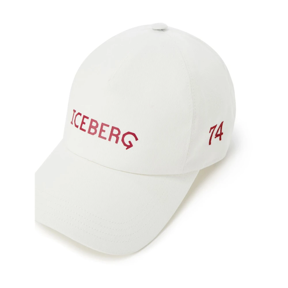 Iceberg Baseballpet met contrasterend logo Beige Heren