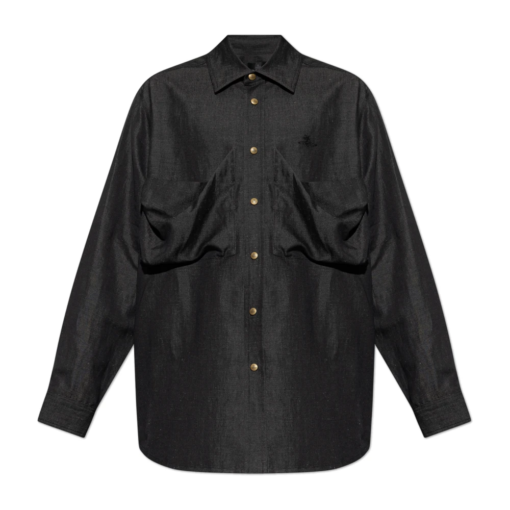 Vivienne Westwood Mannelijk Blauw Overhemden Heren, S, Casual Shirts