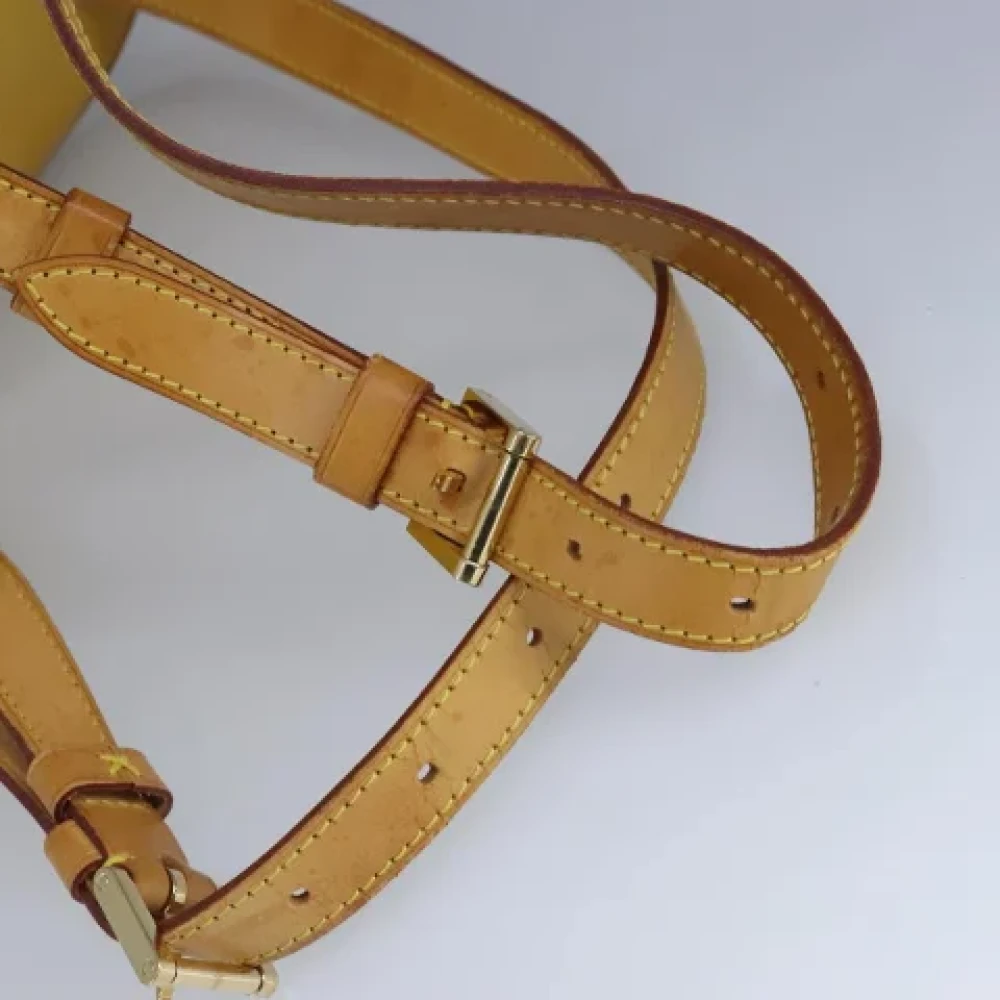 Louis Vuitton Vintage Pre-owned Leather backpacks Yellow Dames
