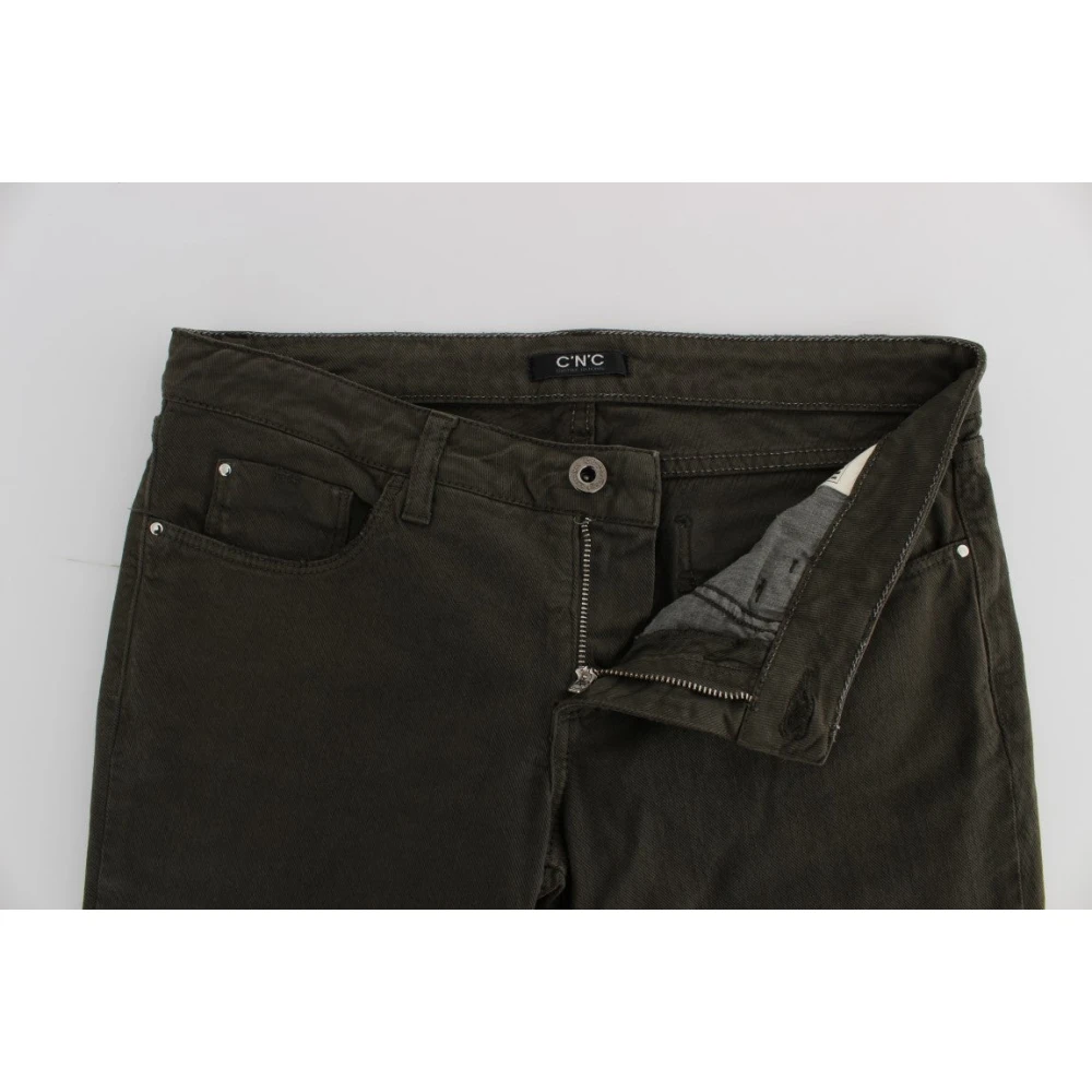 Costume National Groene Slim Fit Jeans met Stretch Green Dames