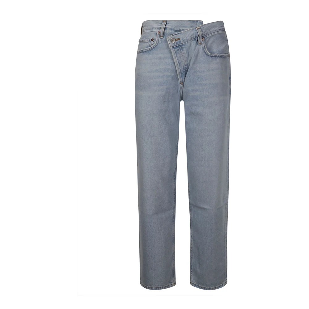 Agolde Criss Cross Wired Jeans Blue Dames