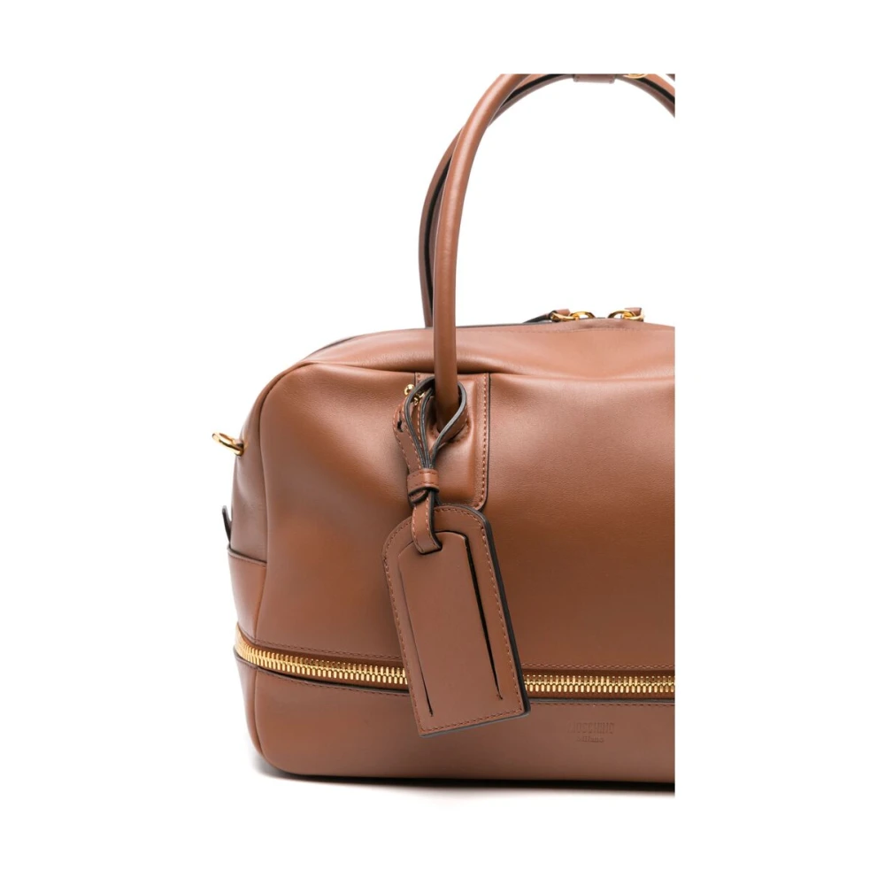 Moschino Bruine Schoudertas met Toprits Brown Dames
