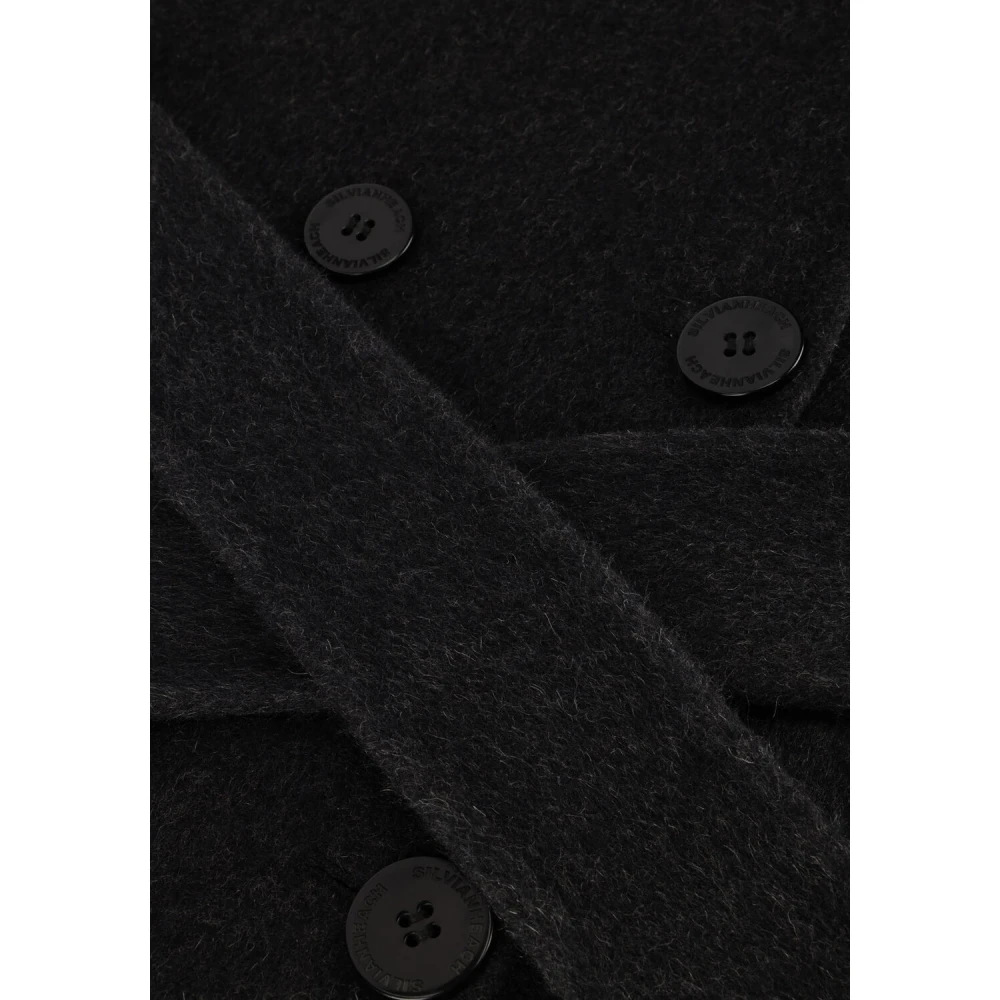 Silvian Heach Grijze Jas Gpa24016Cp Black Dames