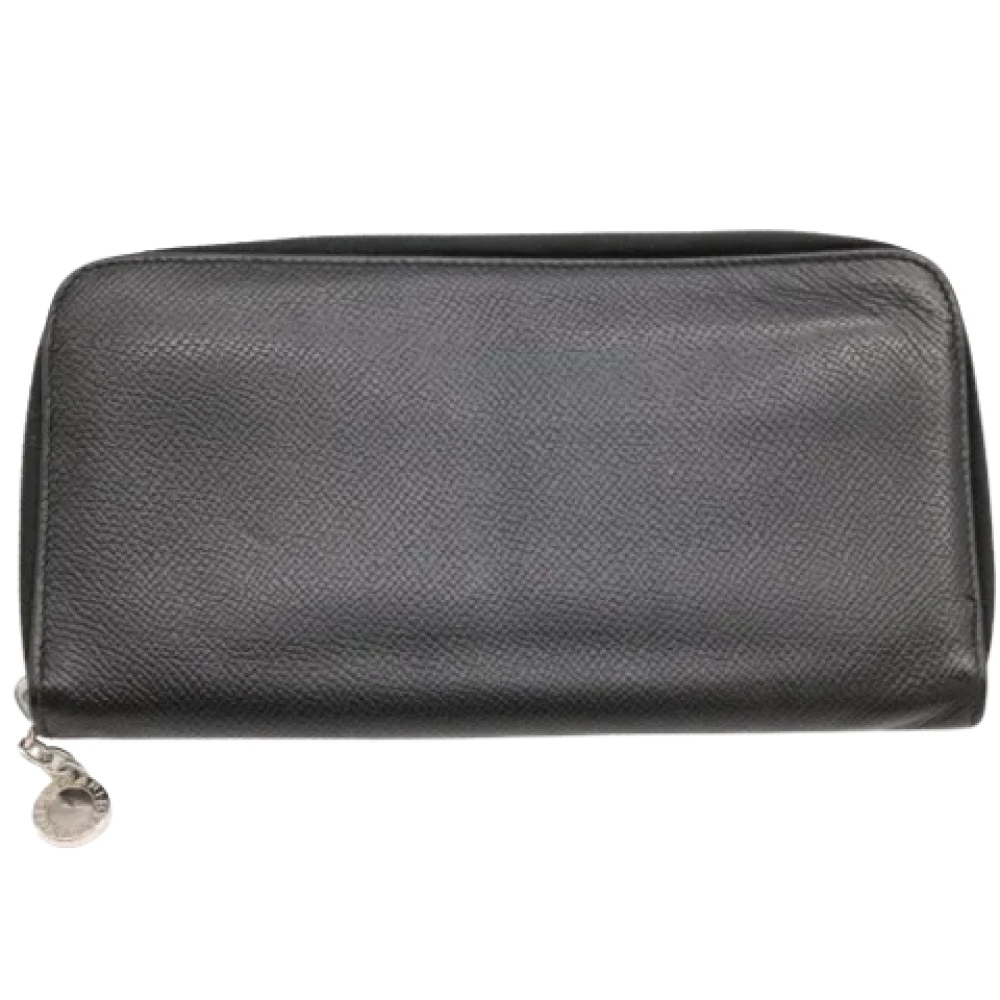 Bvlgari Vintage Pre-owned Leather wallets Black Dames