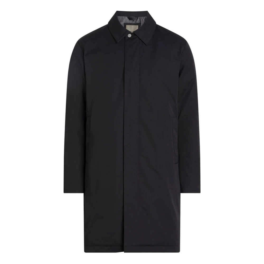 Calvin Klein Zwarte Gewatteerde Autocoat Black Heren
