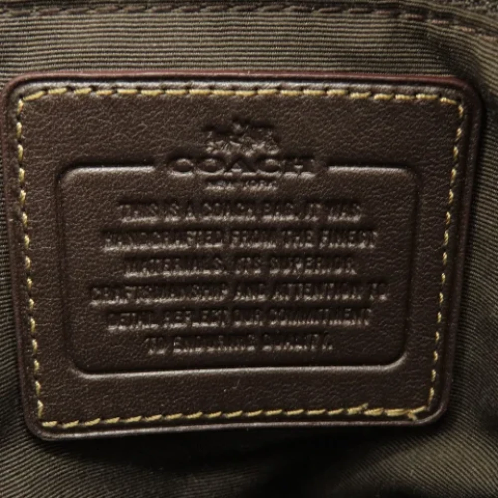Coach Pre-owned Canvas shoulder-bags Brown Dames