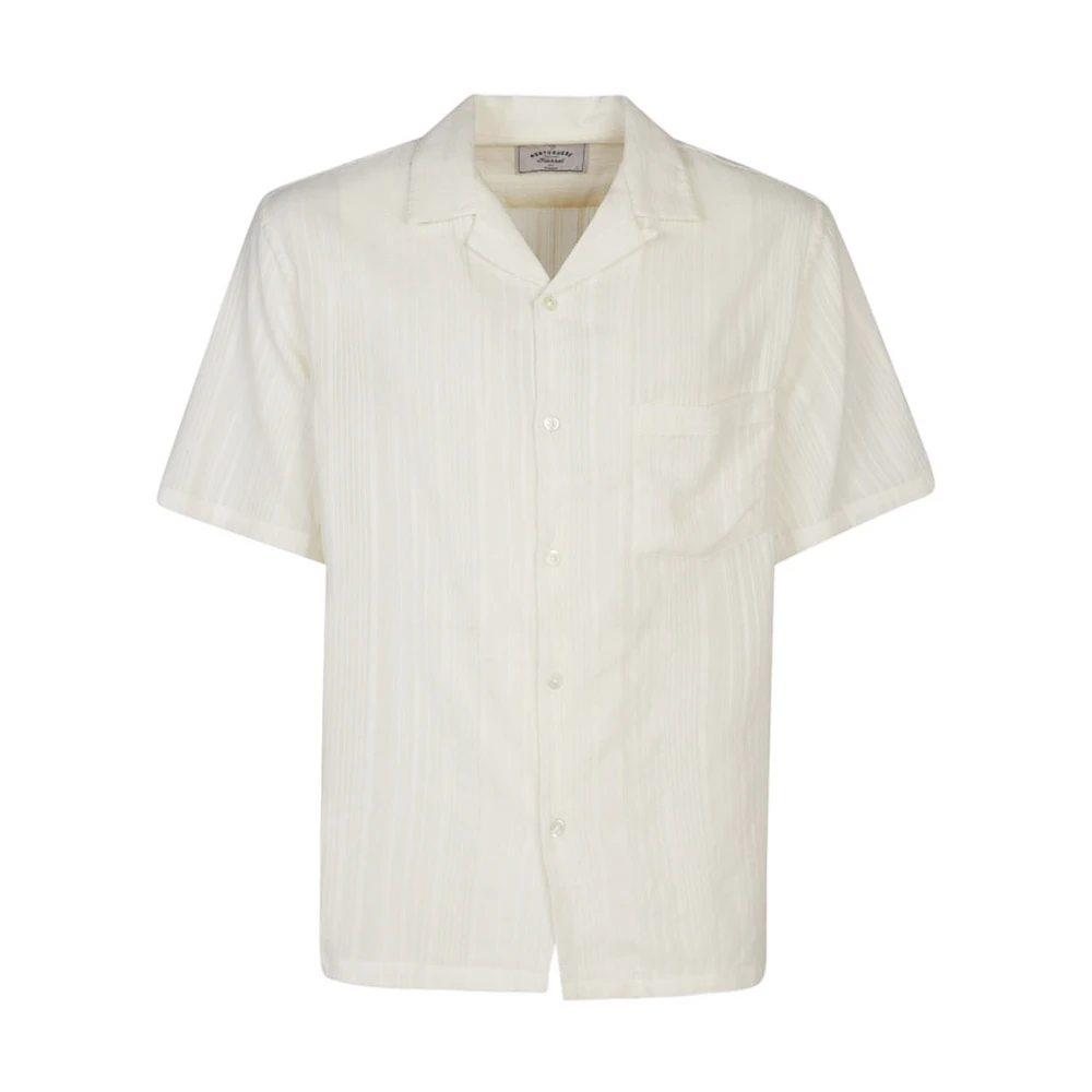 Portuguese Flannel Short Sleeve Shirts White, Herr