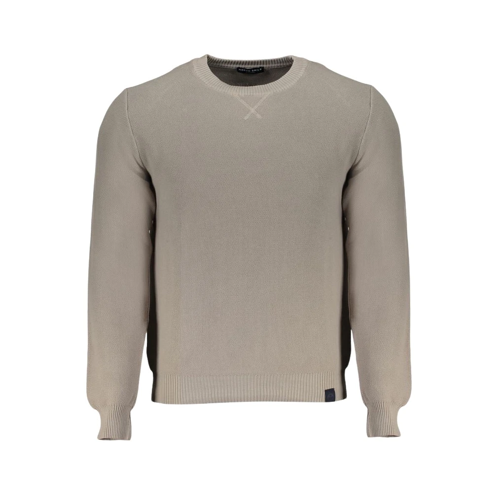 North Sails Men's Gray Cotton Jumper - Round-Neck Knitwear - 2XL - Knitwear