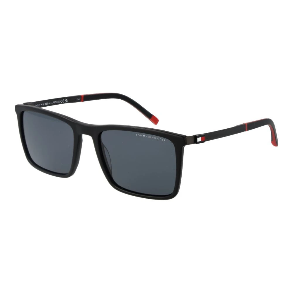 Tommy Hilfiger Men's Black Rectangle Sunglasses