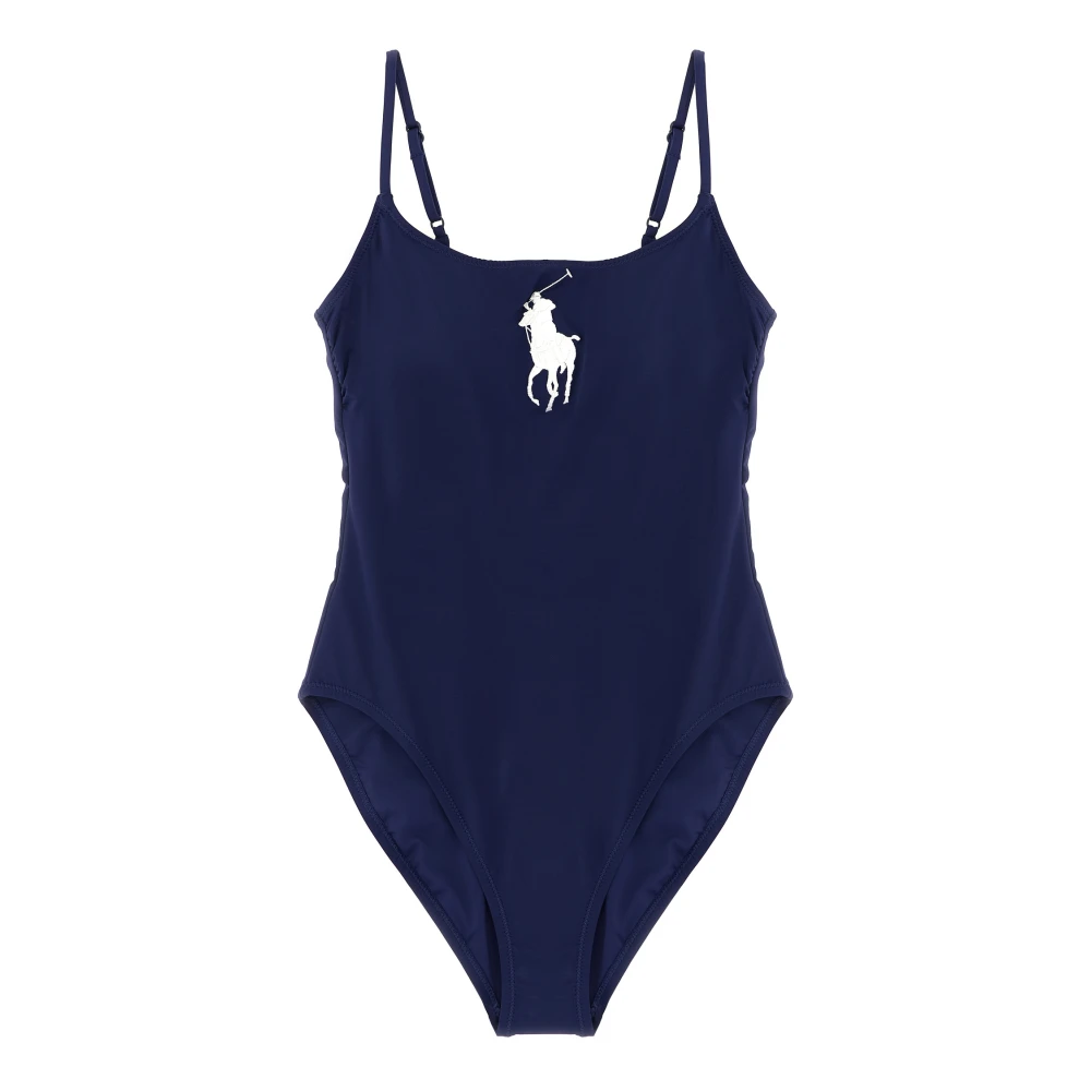 Polo Ralph Lauren Women's Blue Swimsuits, S, Kennedy One-Piece Swimsuit