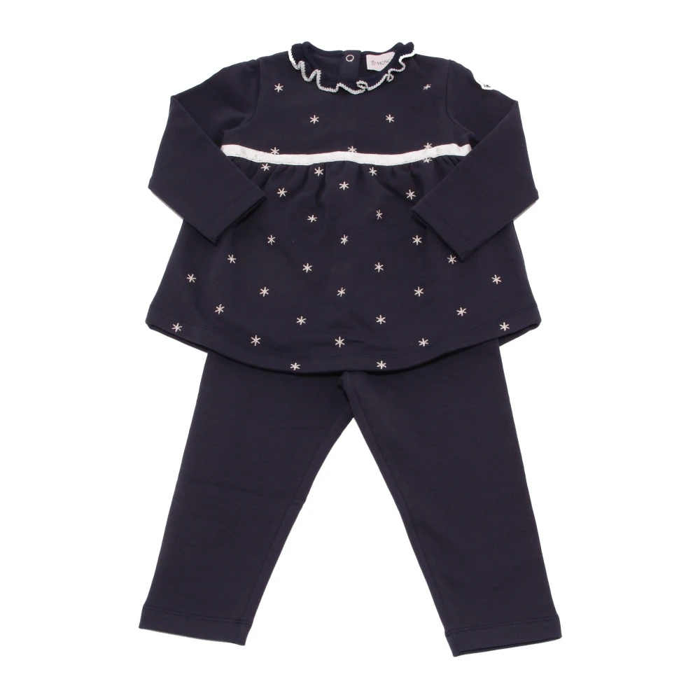 Moncler Blue Kids Sport Sets, Female, 12 M, Tracksuit With Sweatshirt And Trousers