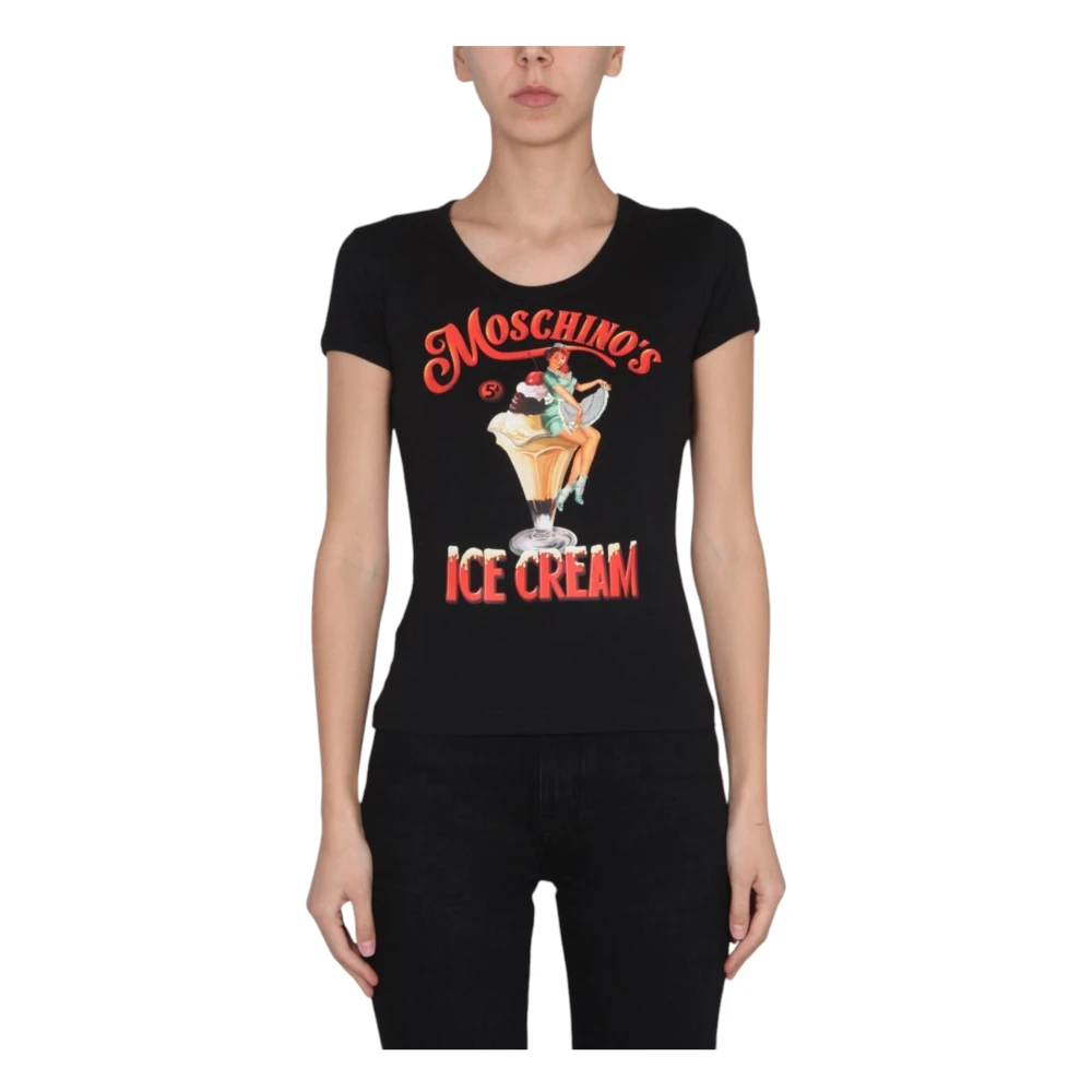 Moschino Donna Nero Top, M, New,