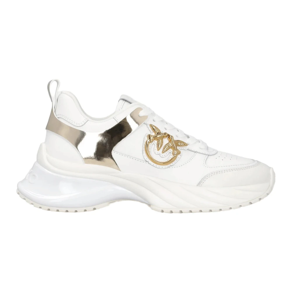 Pinko Women's White Ariel Trainers - Sneakers - 7 Uk - Shoes