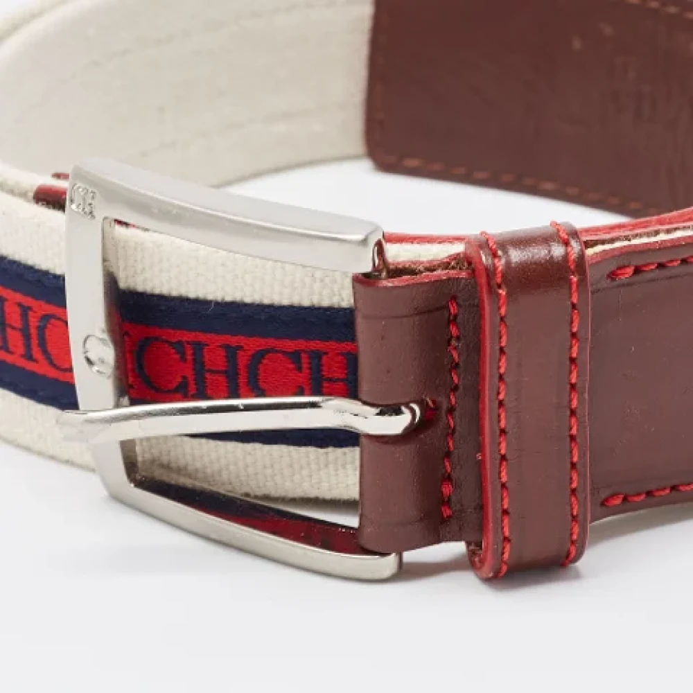 Carolina Herrera Pre-owned Leather belts Red Dames