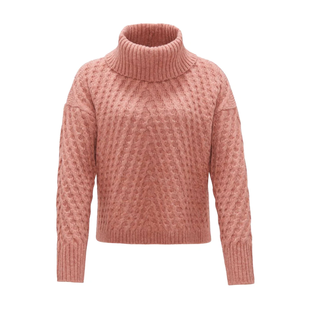 Opus Stijlvolle Pullover met Plinea Detail Pink Dames