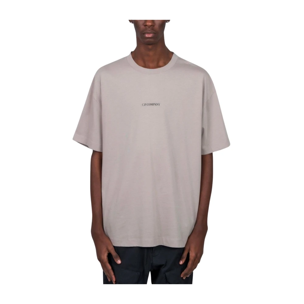 C.p. Company Men's Gray T-Shirts, Xl, Crewneck Logo T-Shirt