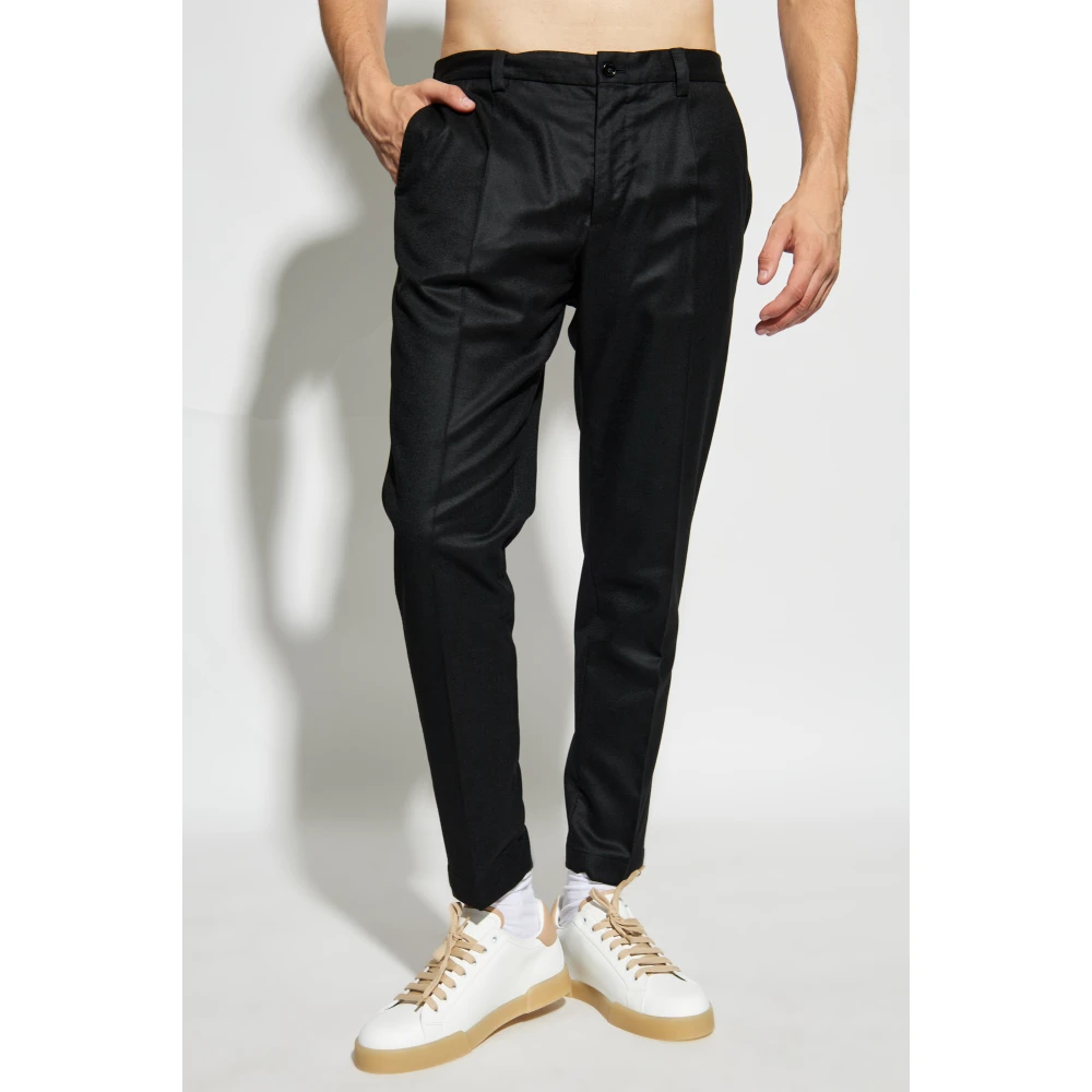 Dolce & Gabbana Wollen broek Black Heren
