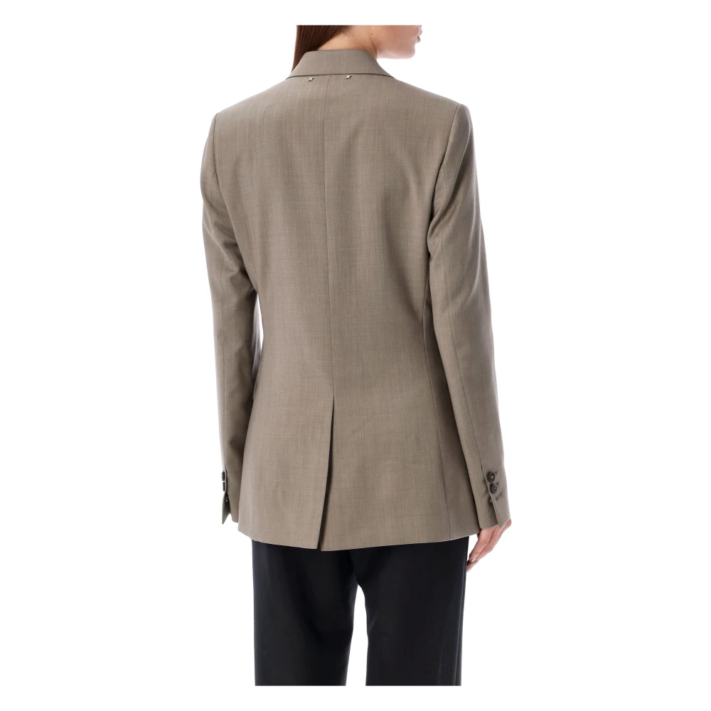 Golden Goose Beige Wollen Jas Tailored Fit Beige Dames