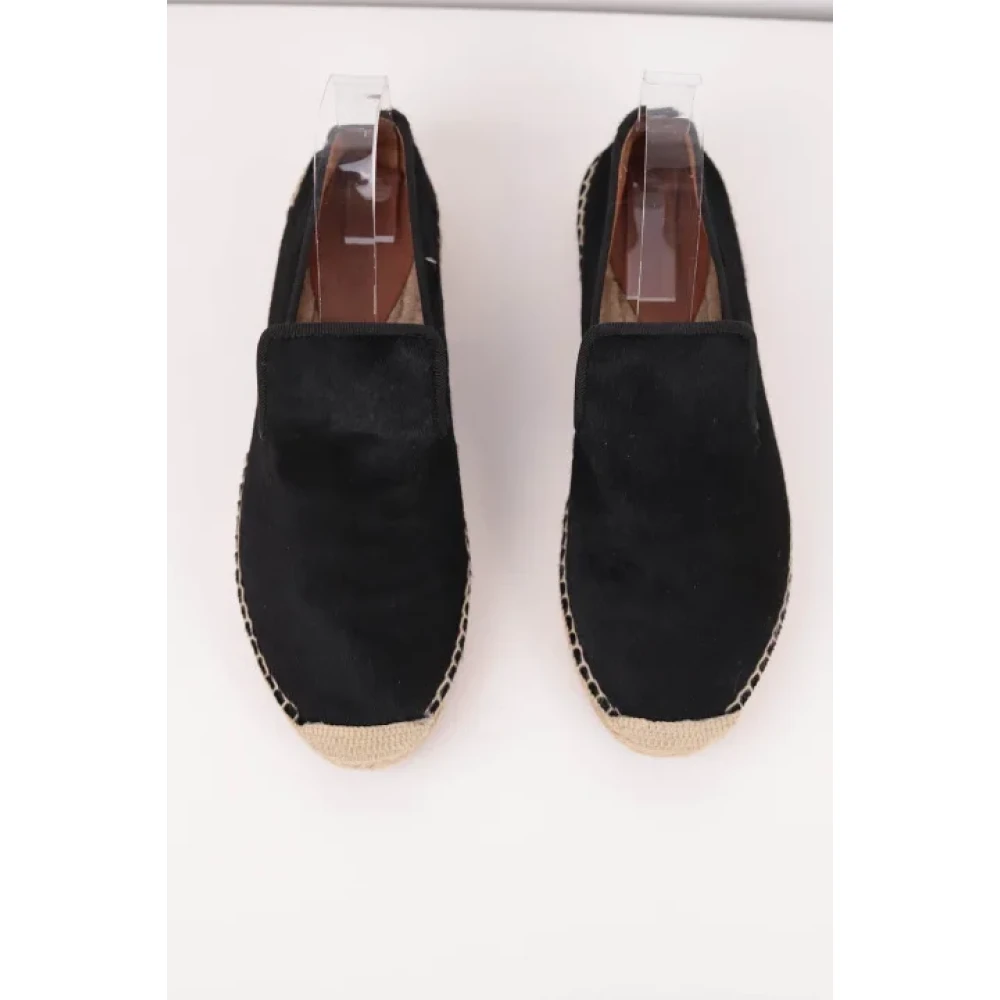 Celine Vintage Pre-owned Leather espadrilles Black Dames