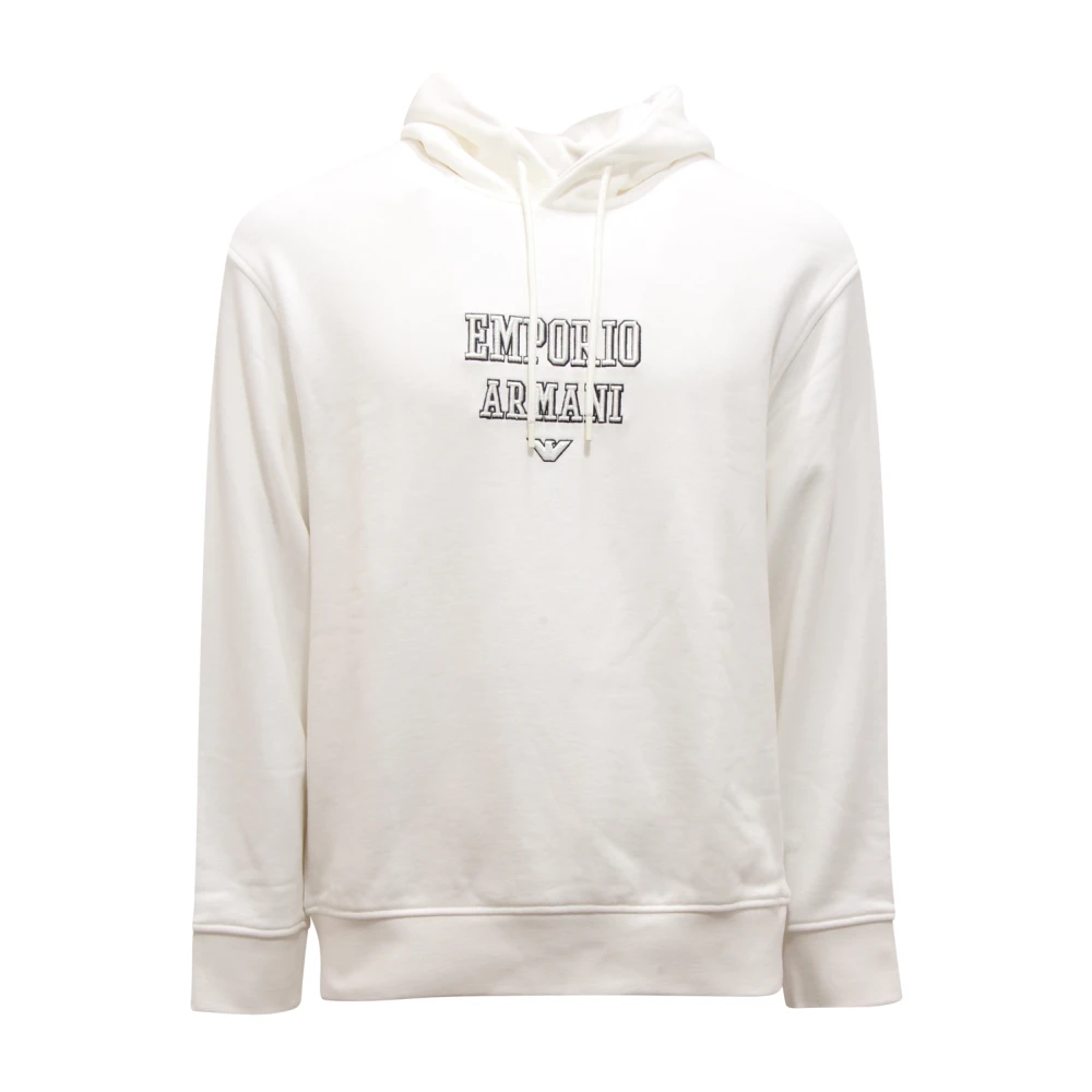 Armani Men's White Emporio Sweatshirt Model 6D1md2 - Hoodies - S - Sweatshirts & Hoodies