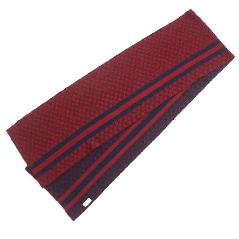 Gucci Vintage Pre-owned Cotton scarves Red Dames