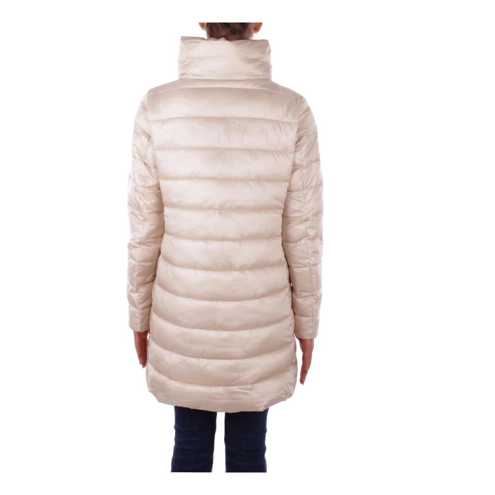 Save The Duck Beige Duck Logo Jas met Rits Beige Dames