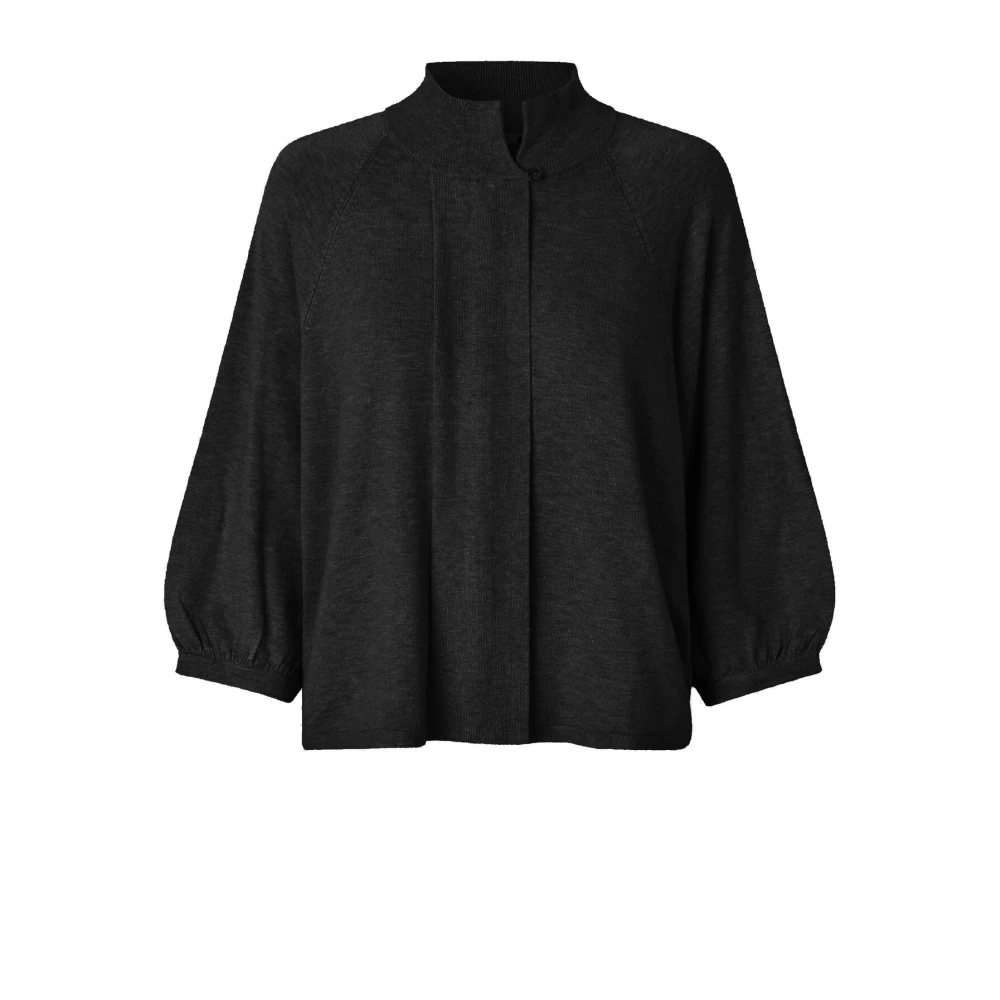 Masai Gebreide Vest met Pofmouwen Black Dames