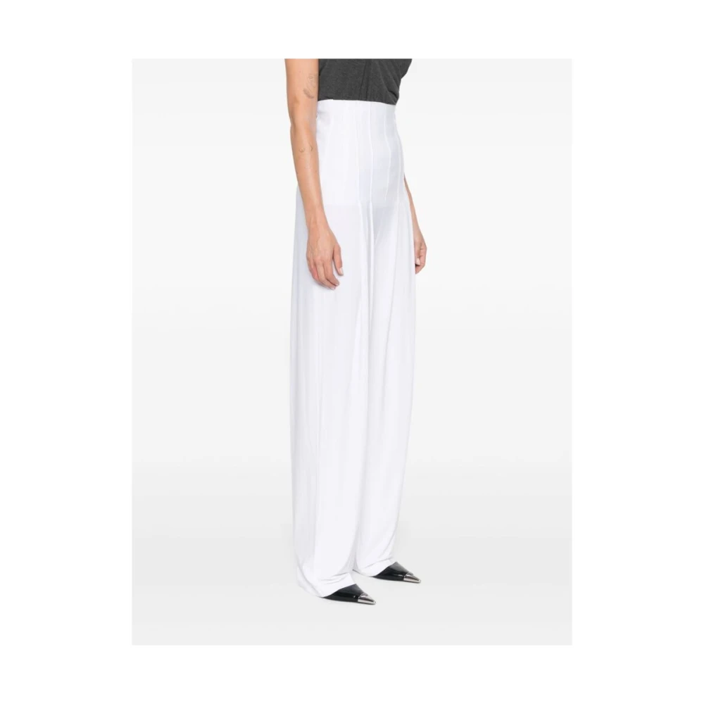Norma Kamali Witte op maat gemaakte geplooide broek White Dames