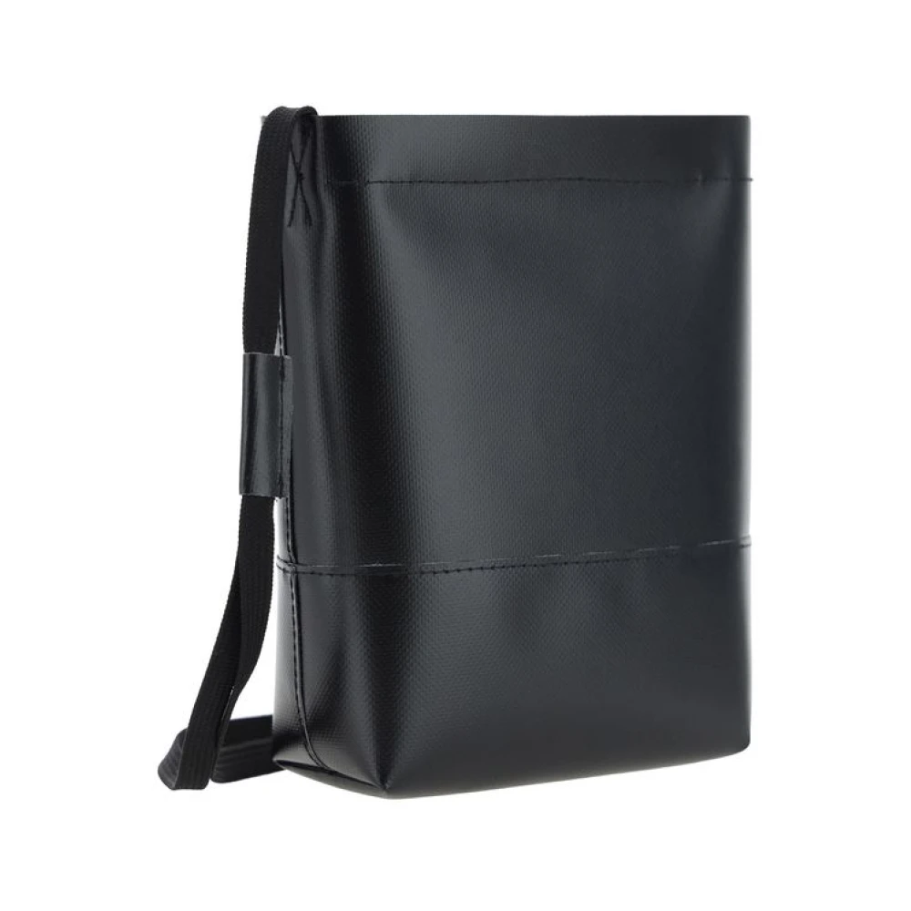 Marni Canvas Schoudertas met Contrasterend Logo Black Heren
