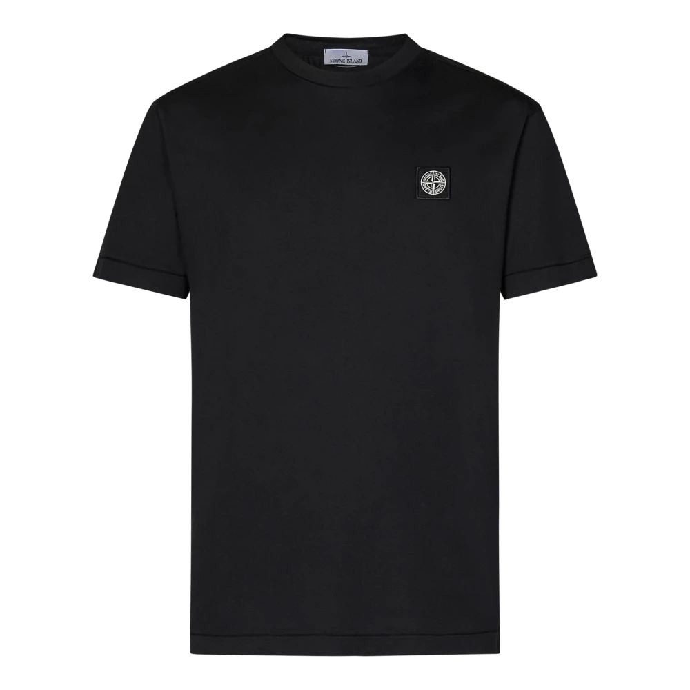 Stone Island Zwart Logo Patch T-Shirt Black Heren