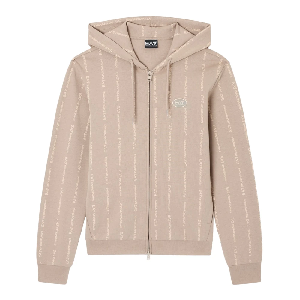 Emporio Armani Ea7 Homme Marron Sweatshirts Et Sweats À Capuche, Brun, Taille: S Sweat-Shirt Ras Du Cou