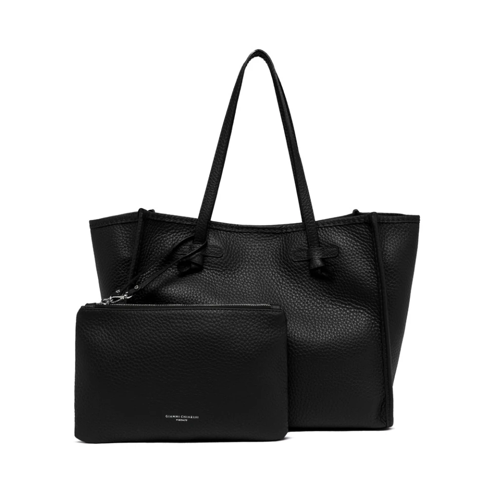 Gianni Chiarini Bubble Double Leren Handtas met Pochette Black Dames
