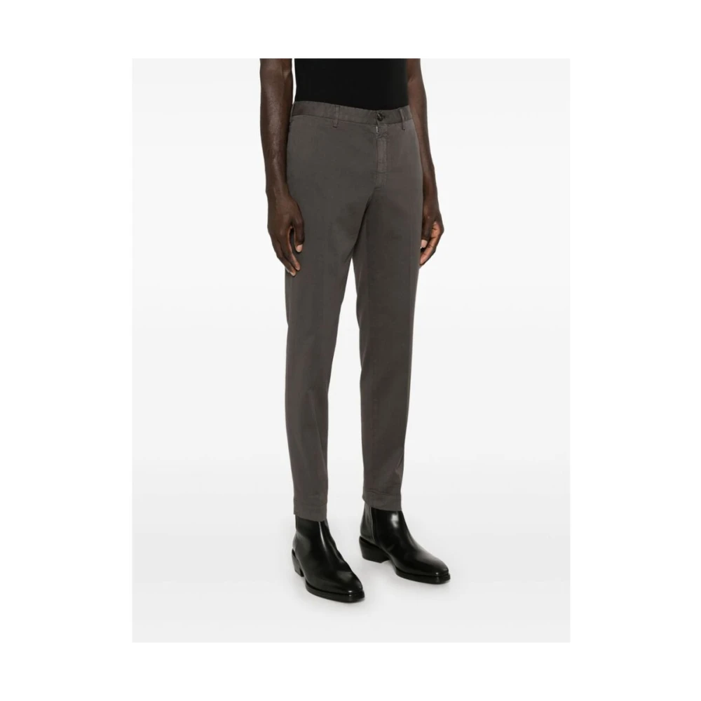 Incotex Sepia Bruin Keperstof Broek Brown Heren